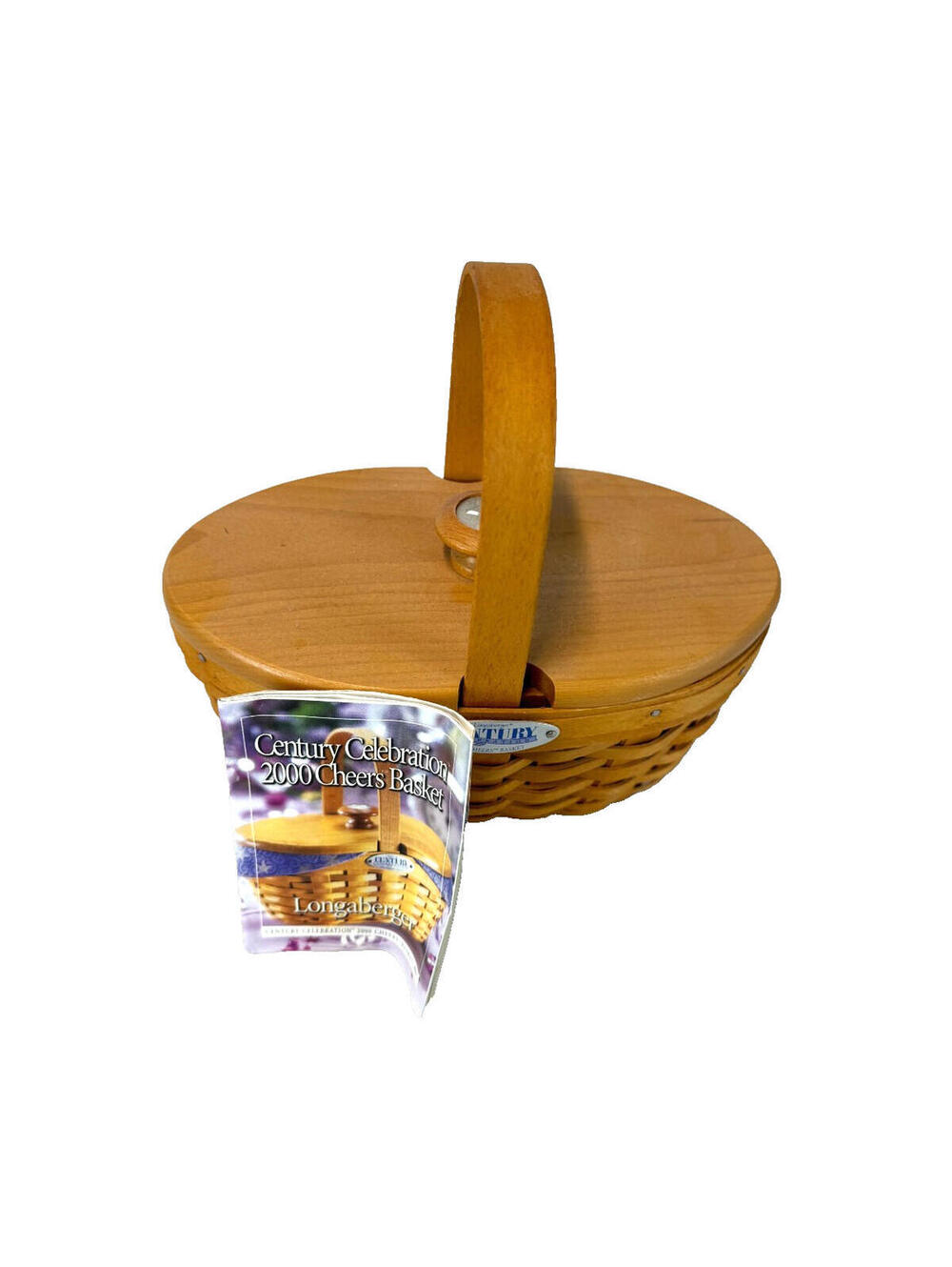 2000 Longaberger Century Celebration Cheers Basket w/Protector & Lid